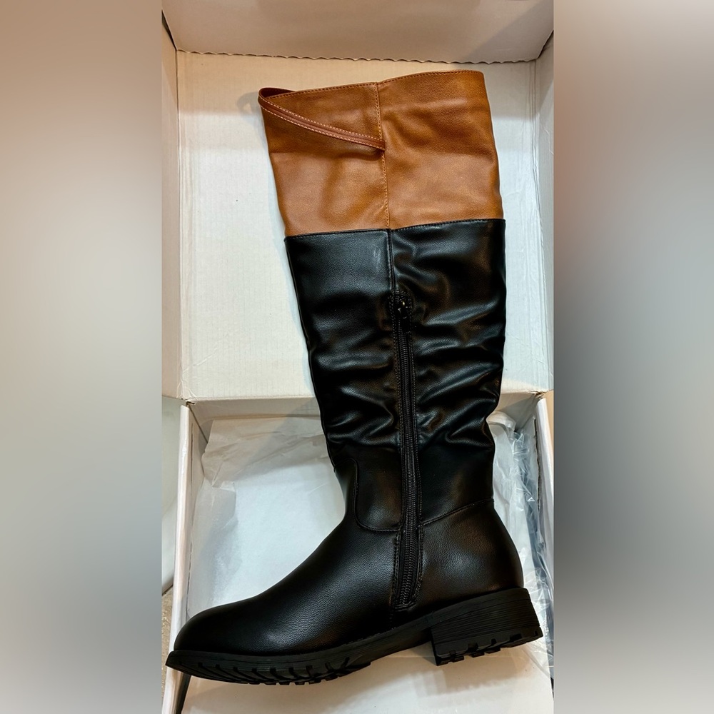 Olivia Miller Black and Brown Women's Boots
